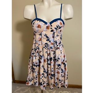 Band Of Gypsies Floral Bustier Mini Dress